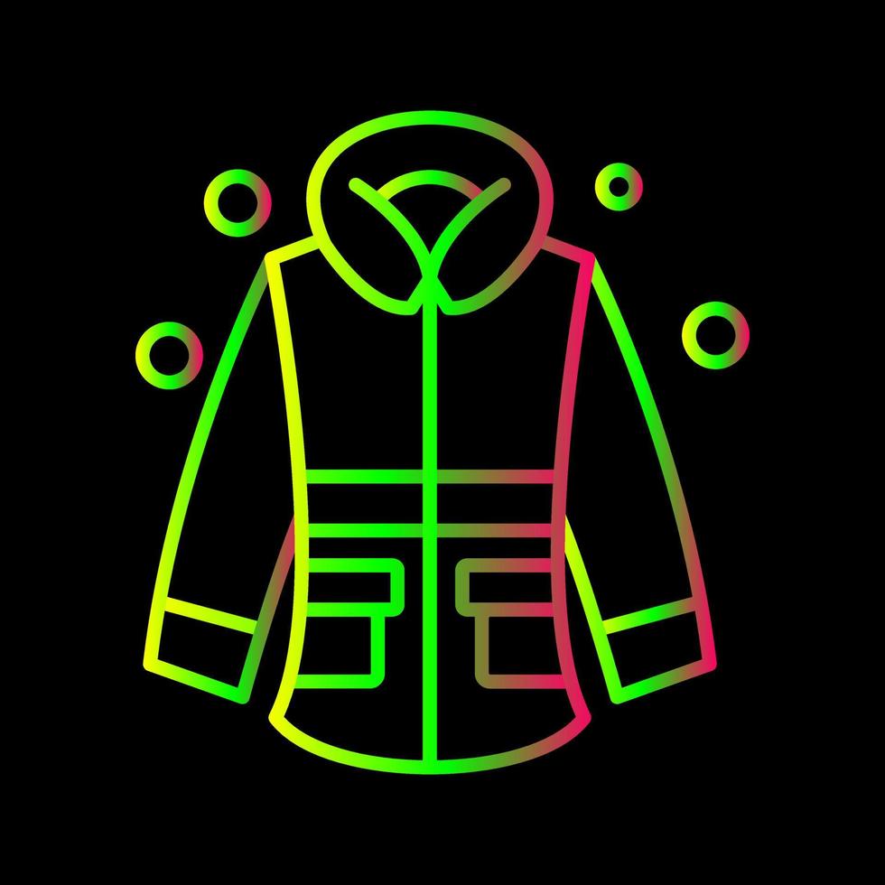 icono de vector de chaqueta de invierno