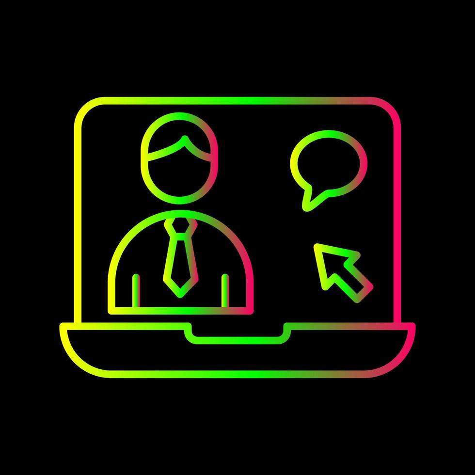 Online Interview Vector Icon