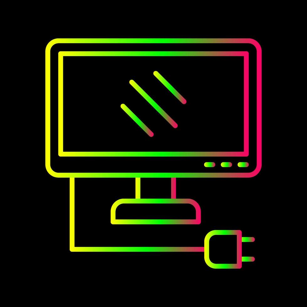 monitor de icono de vector