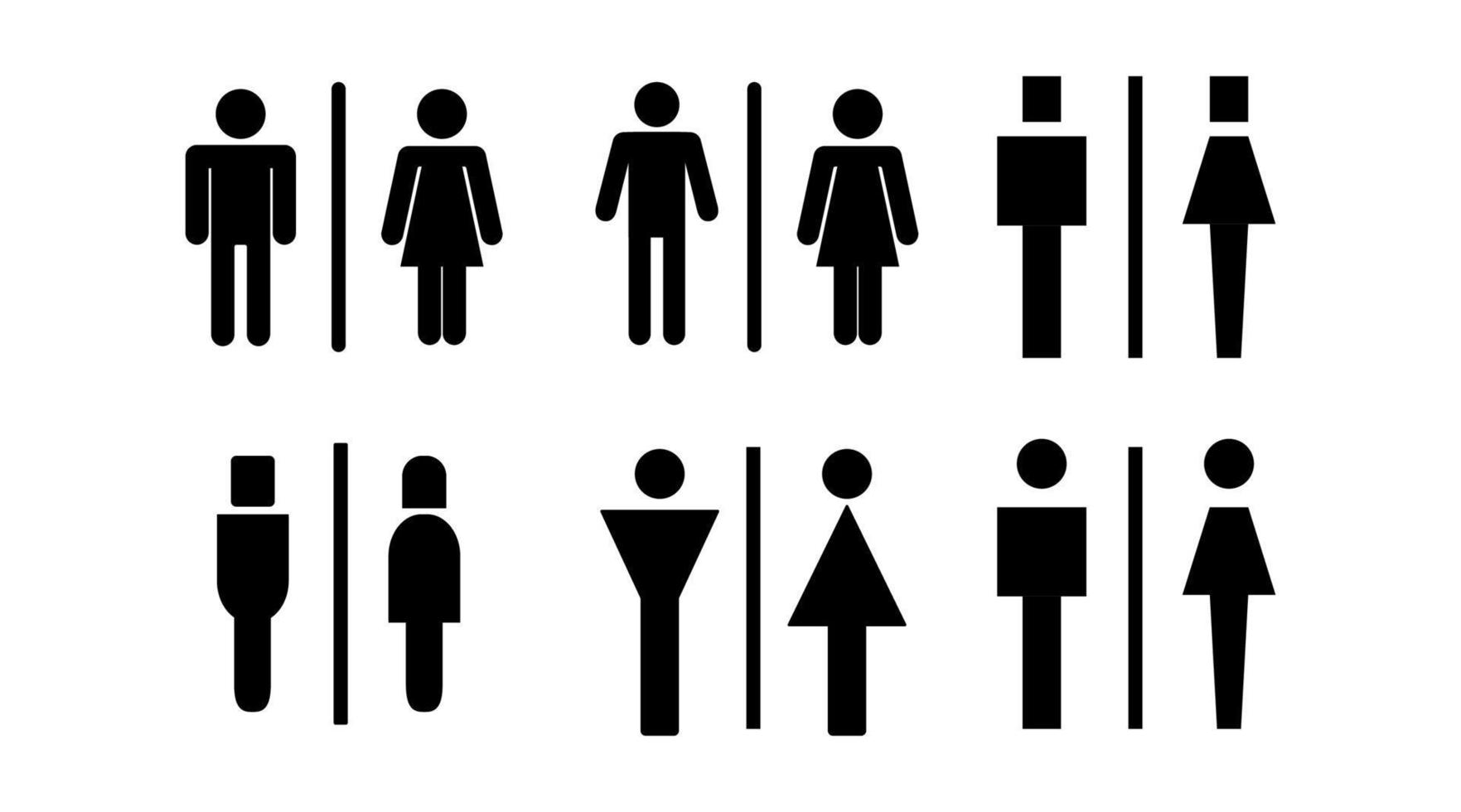 Flat toilet sign vector icon