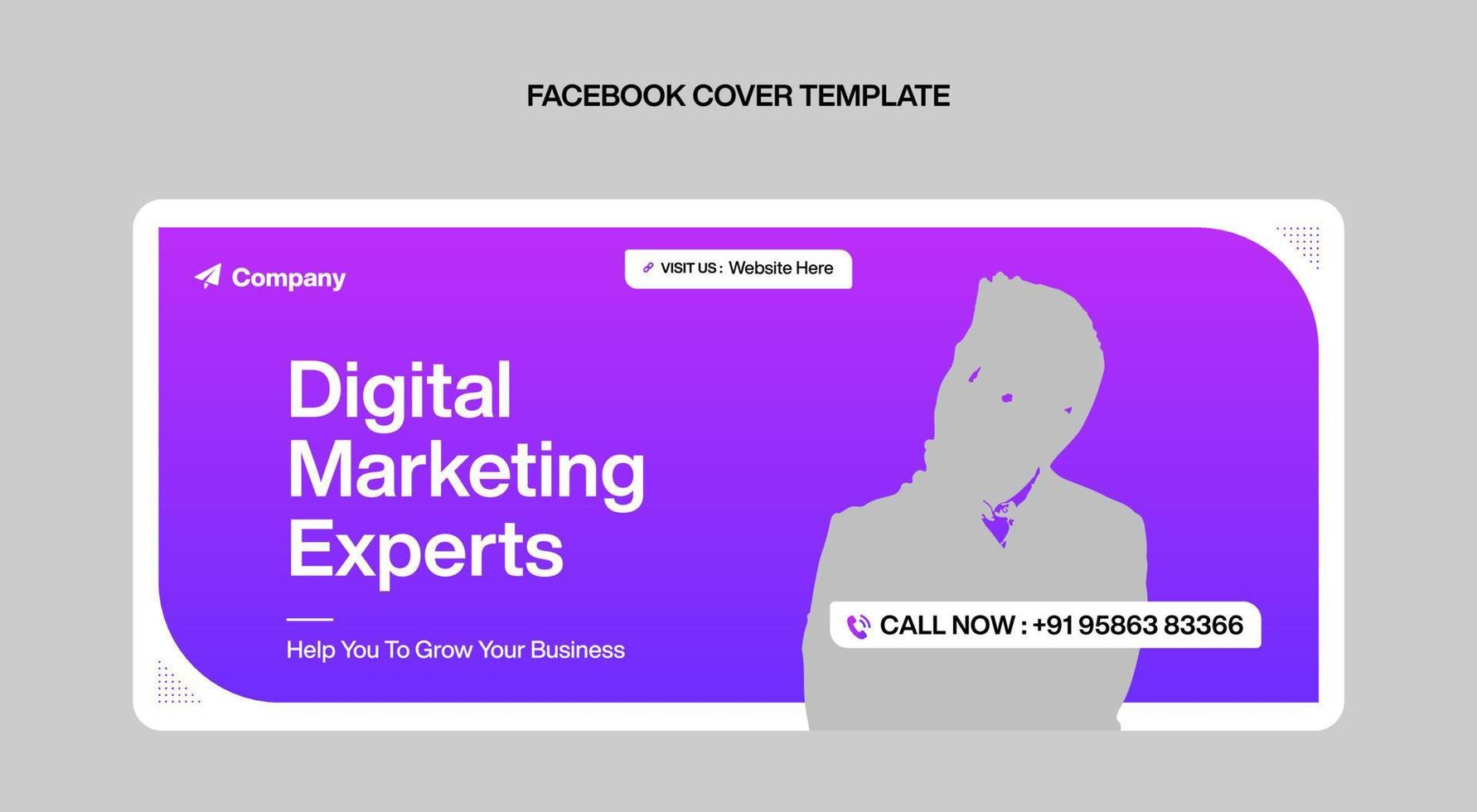 Digital Marketing Social Media Cover Design 20229339 Vector Art at Vecteezy