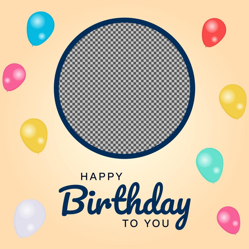 Happy Birthday Social media post Template vector