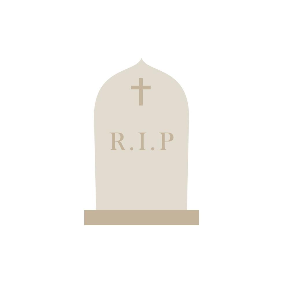 gravestone flat design vector illustration