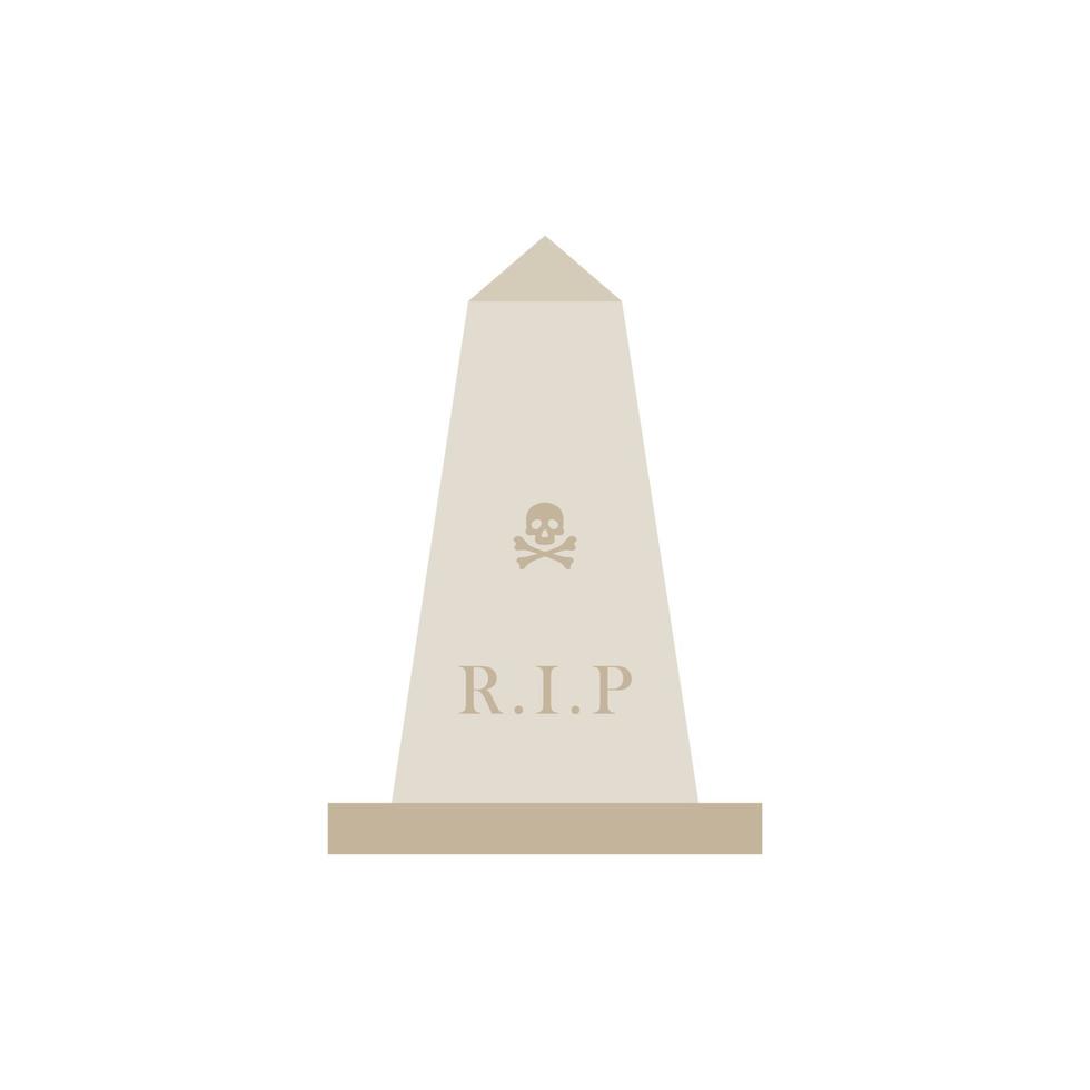 gravestone flat design vector illustration