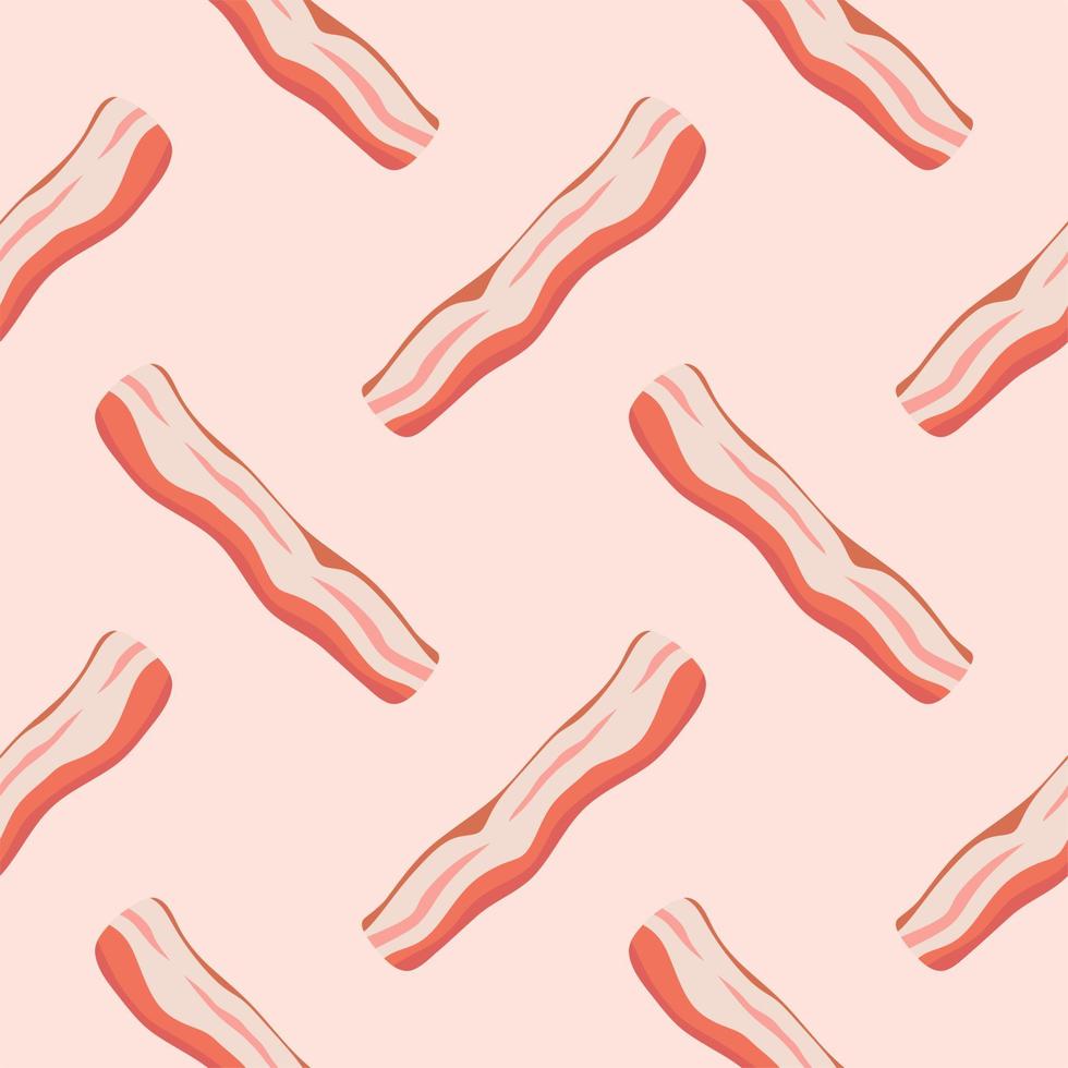 bacon seamless pattern. pork seamless vector illustration