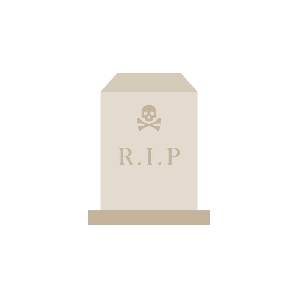 gravestone flat design vector illustration