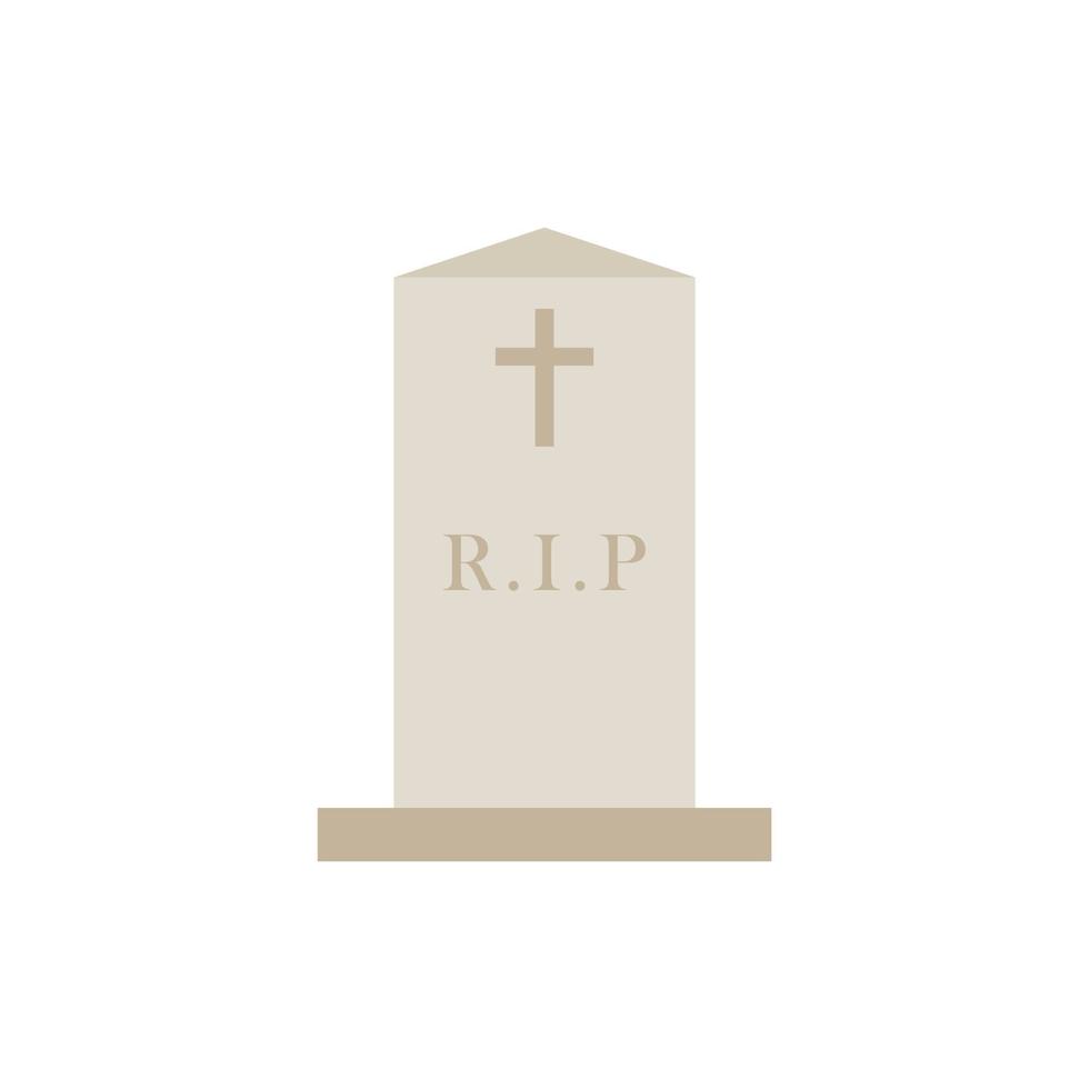 gravestone flat design vector illustration