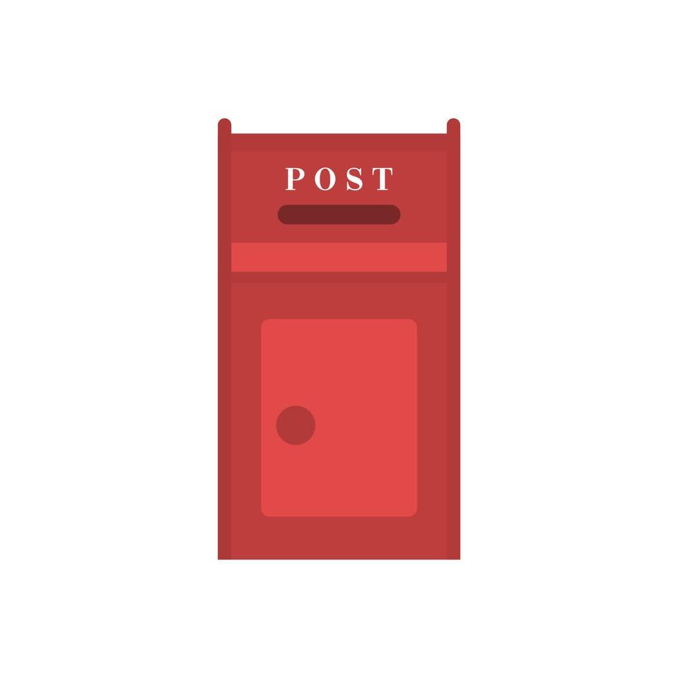 Mail box vector post mailbox or postal letterbox flat design vector illustration