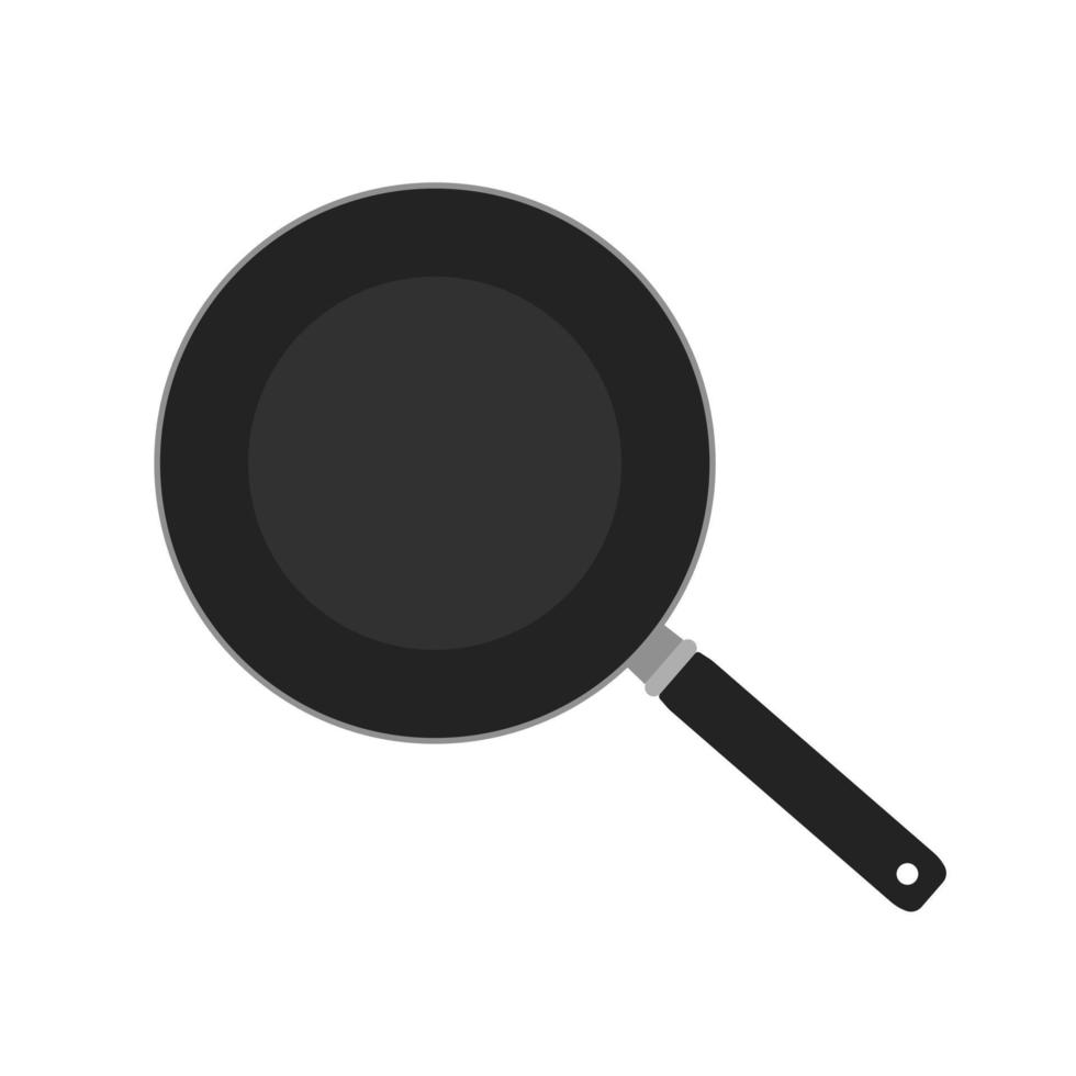 frying pan flat design vector illustration