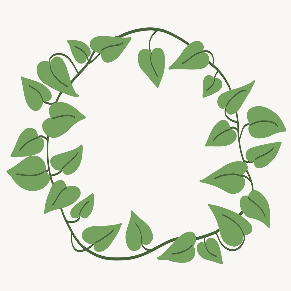 Floral ivy drawing decorative ornament flat design. vector