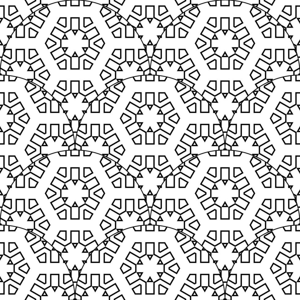 Abstract geo fish scale seamless pattern. Ornamental tile, mosaic background.  Patchwork infinity card.  Modern geometric motifs. vector