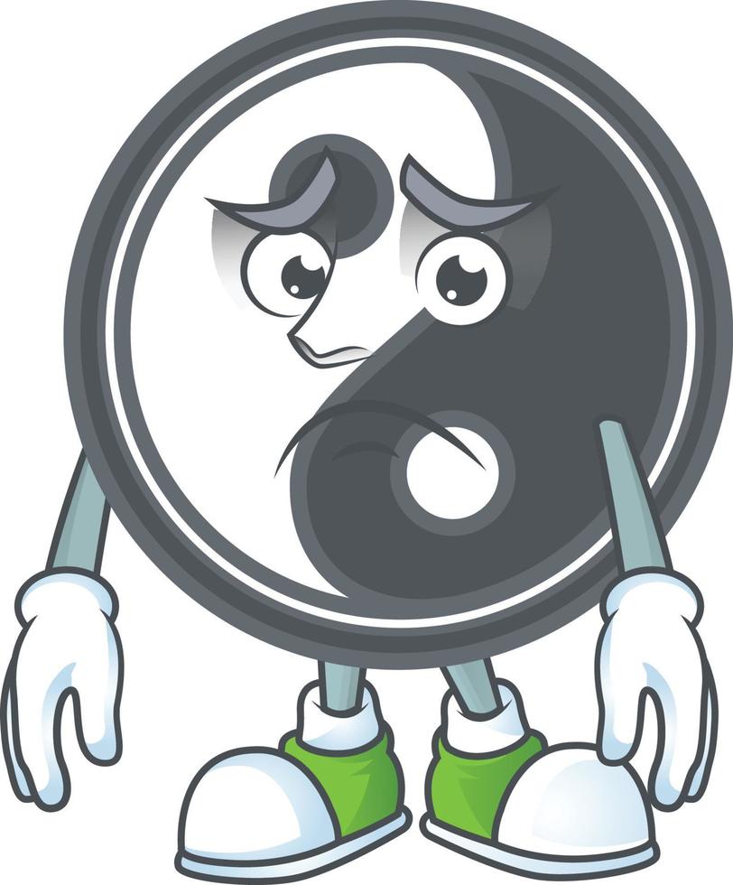 Yin yang cartoon character style vector