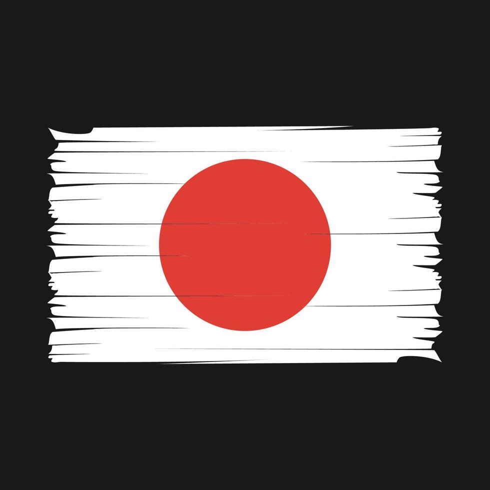 Japan Flag Brush Vector