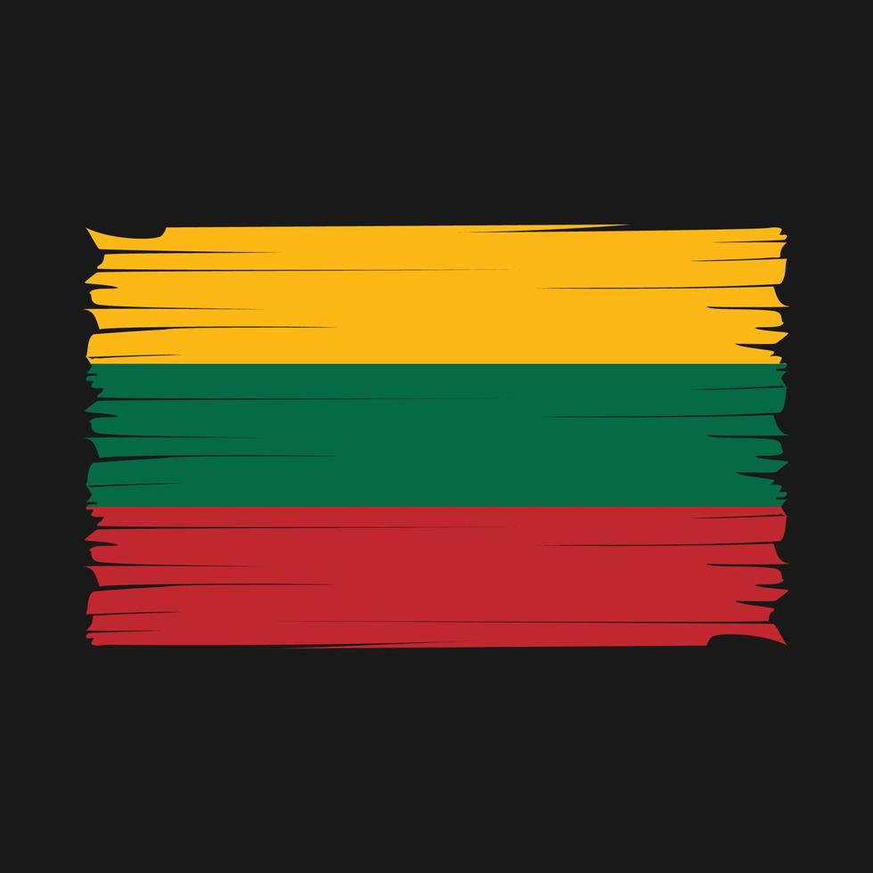 Lithuania Flag Brush Vector