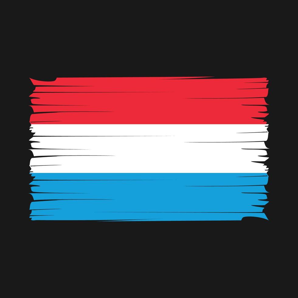 Luxembourg Flag Brush Vector