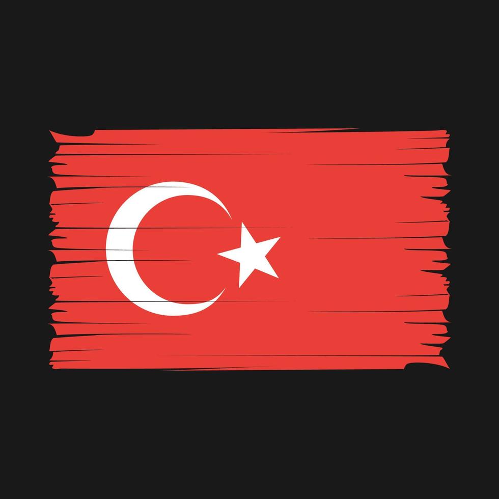 Turkey Flag Brush Vector