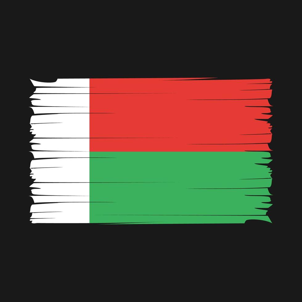 Madagascar Flag Brush Vector