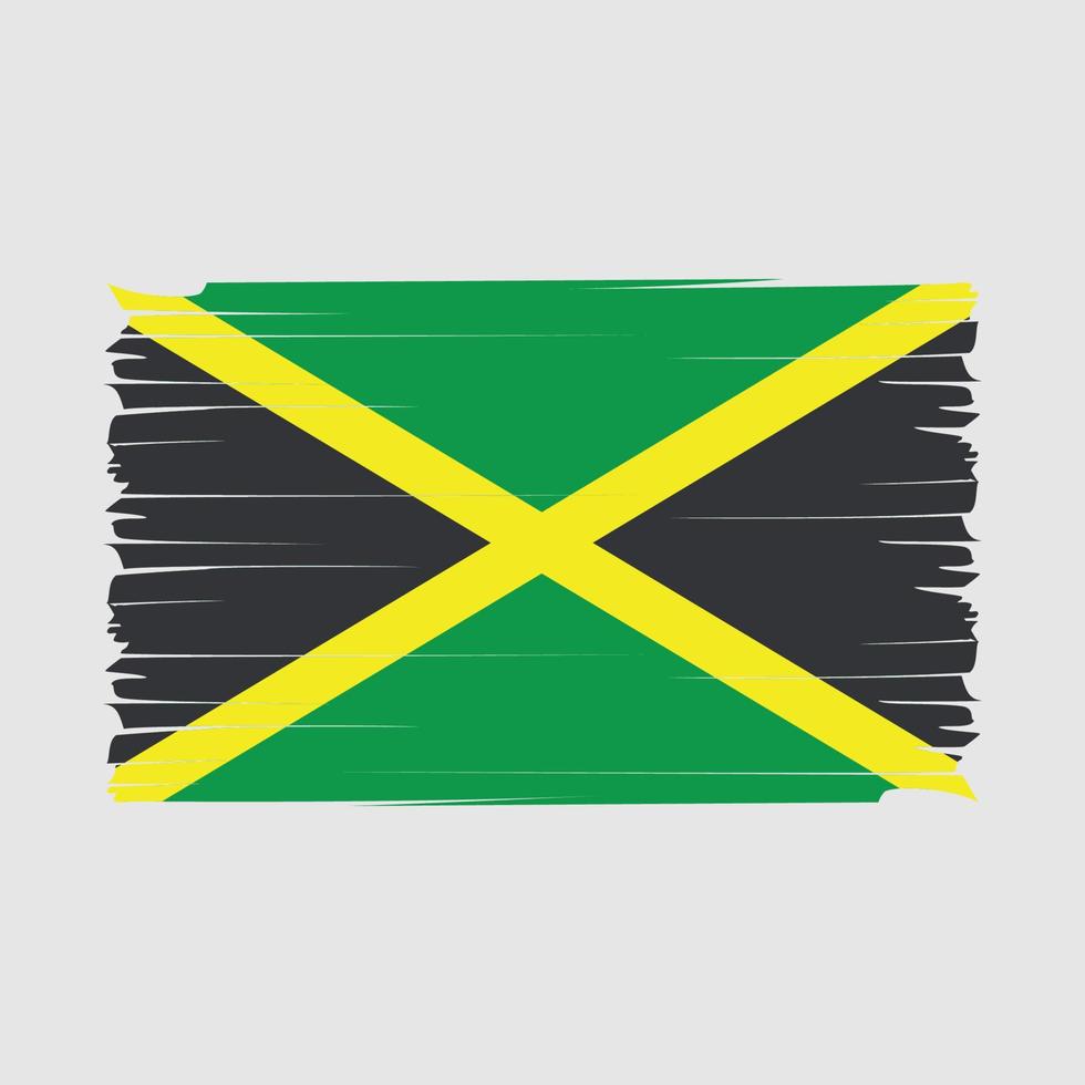 vector de pincel de bandera de jamaica