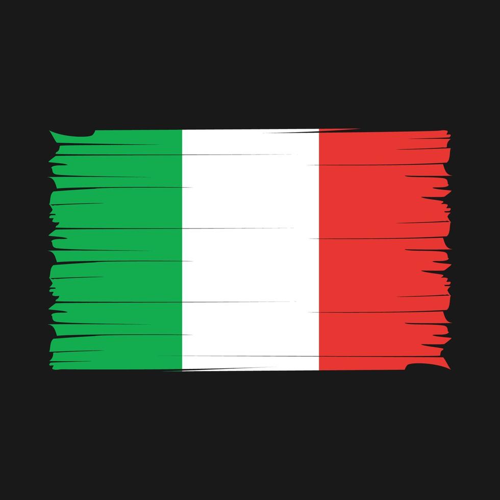 Italy Flag Brush Vector