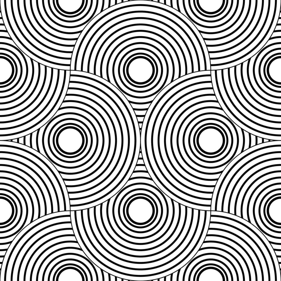 Abstract striped fish scale seamless pattern. Ornamental tile, mosaic background. Arch infinity card. vector