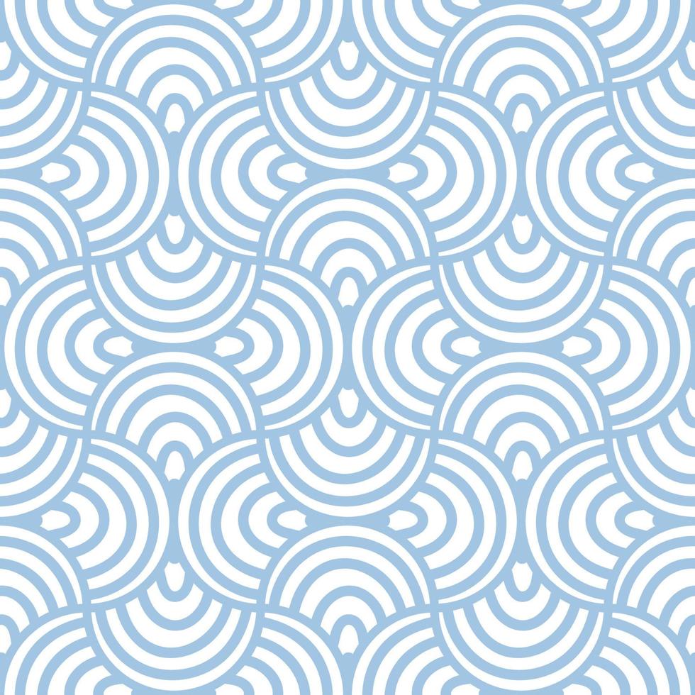 Abstract striped fish scale seamless pattern. Ornamental tile, mosaic background. Arch infinity card. vector