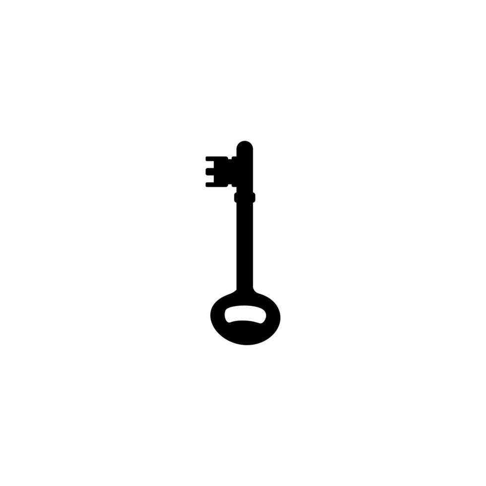 Silhouette of the Key for Icon, Symbol, Sign, Pictogram, Website, Apps, Art Illustration, Logo or Graphic Design Element. Vector Illustration