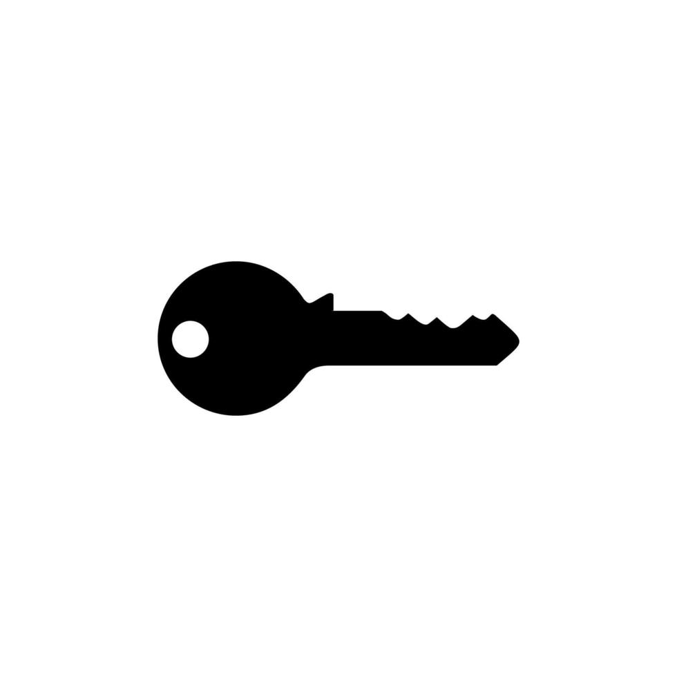 Silhouette of the Key for Icon, Symbol, Sign, Pictogram, Website, Apps, Art Illustration, Logo or Graphic Design Element. Vector Illustration