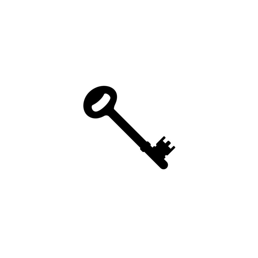 Silhouette of the Key for Icon, Symbol, Sign, Pictogram, Website, Apps, Art Illustration, Logo or Graphic Design Element. Vector Illustration