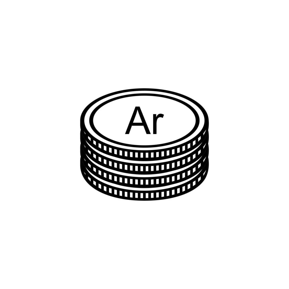 Madagascar Currency Symbol, Malagasy Ariary Icon, MGA Sign. Vector Illustration