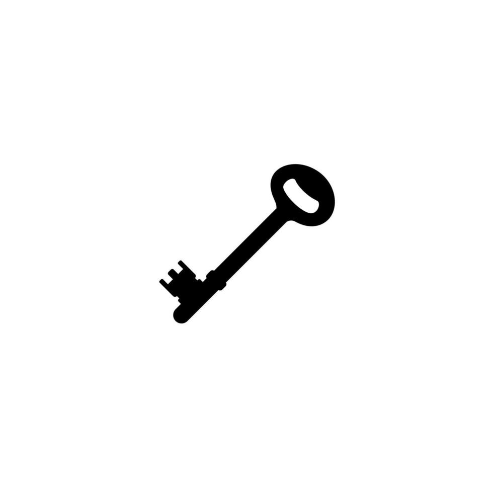 Silhouette of the Key for Icon, Symbol, Sign, Pictogram, Website, Apps, Art Illustration, Logo or Graphic Design Element. Vector Illustration