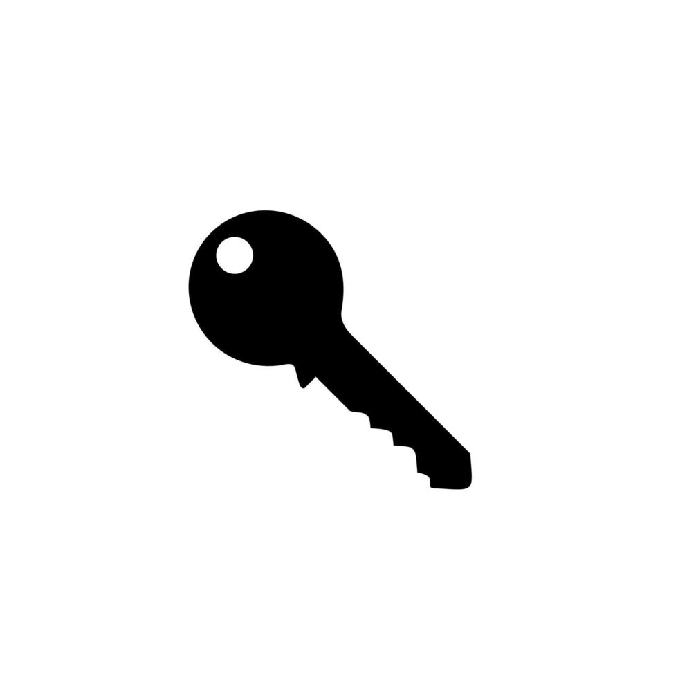 Silhouette of the Key for Icon, Symbol, Sign, Pictogram, Website, Apps, Art Illustration, Logo or Graphic Design Element. Vector Illustration