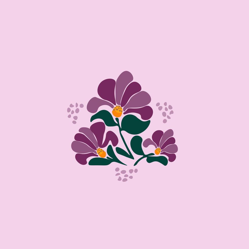 floral resumen elementos. palma hojas resumen formas floralbotánico composición. moderno de moda matisse mínimo estilo. floral póster, invitar. vector