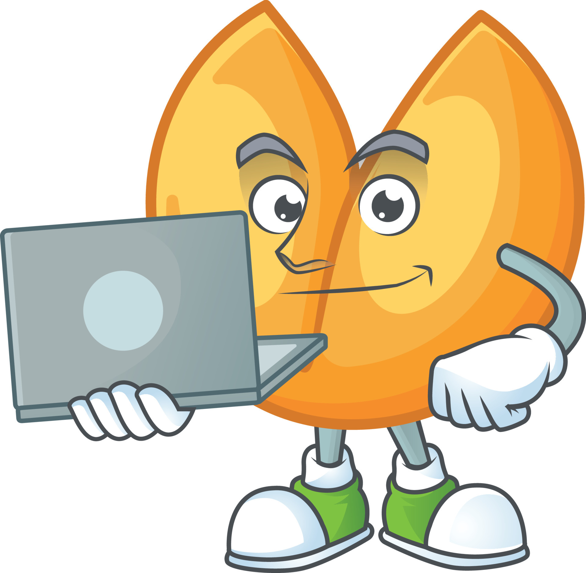 Chinese fortune cookie cartoon character style 20230591 Vector Art at Vecteezy