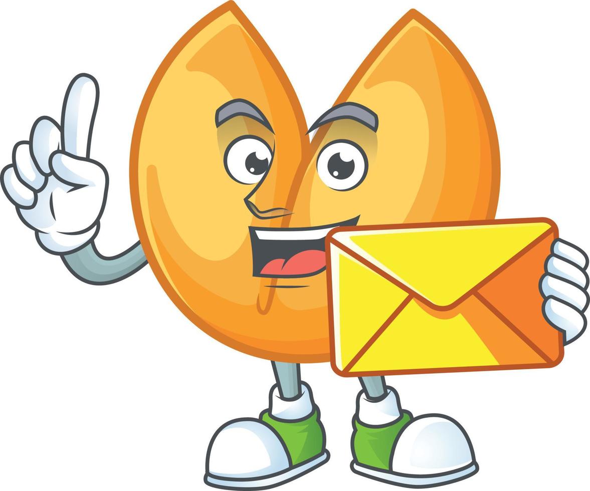 Chinese fortune cookie cartoon character style vector