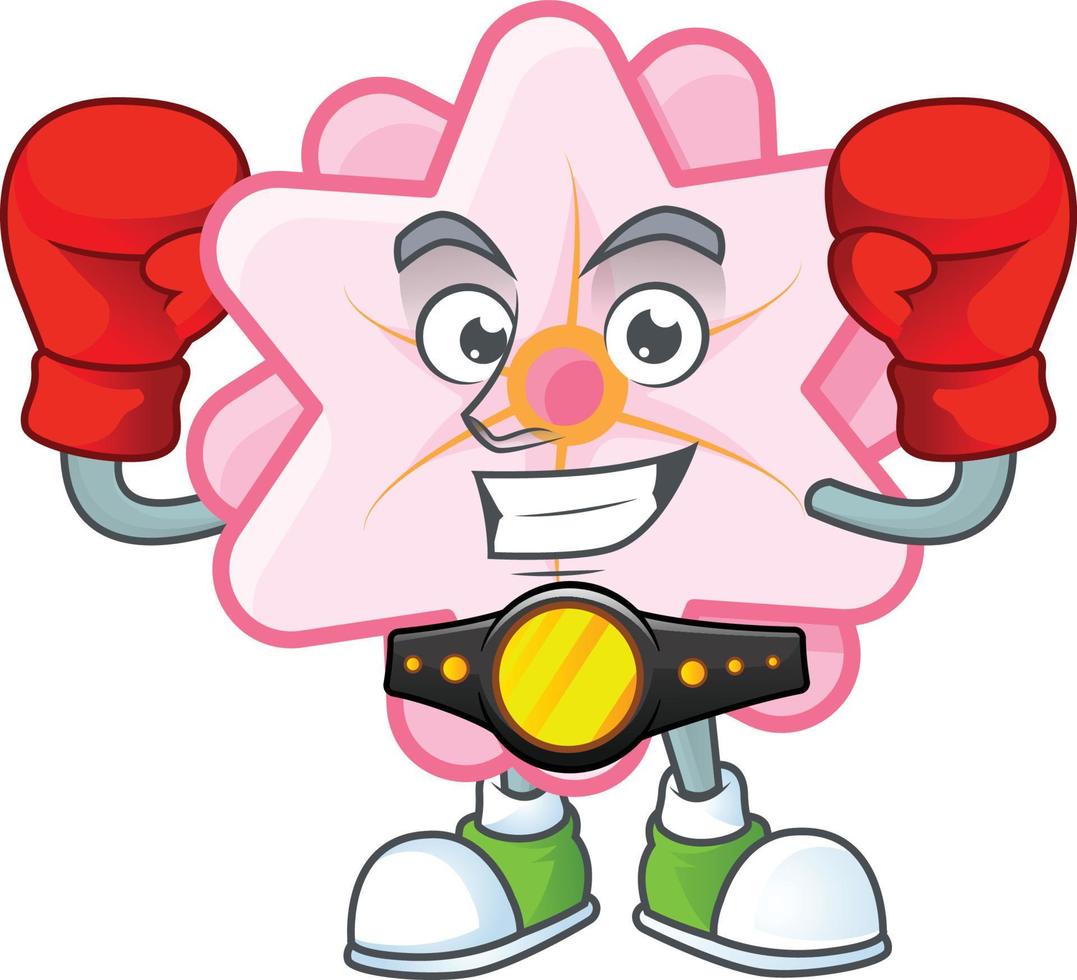 Chinese pink flower cartoon character style vector