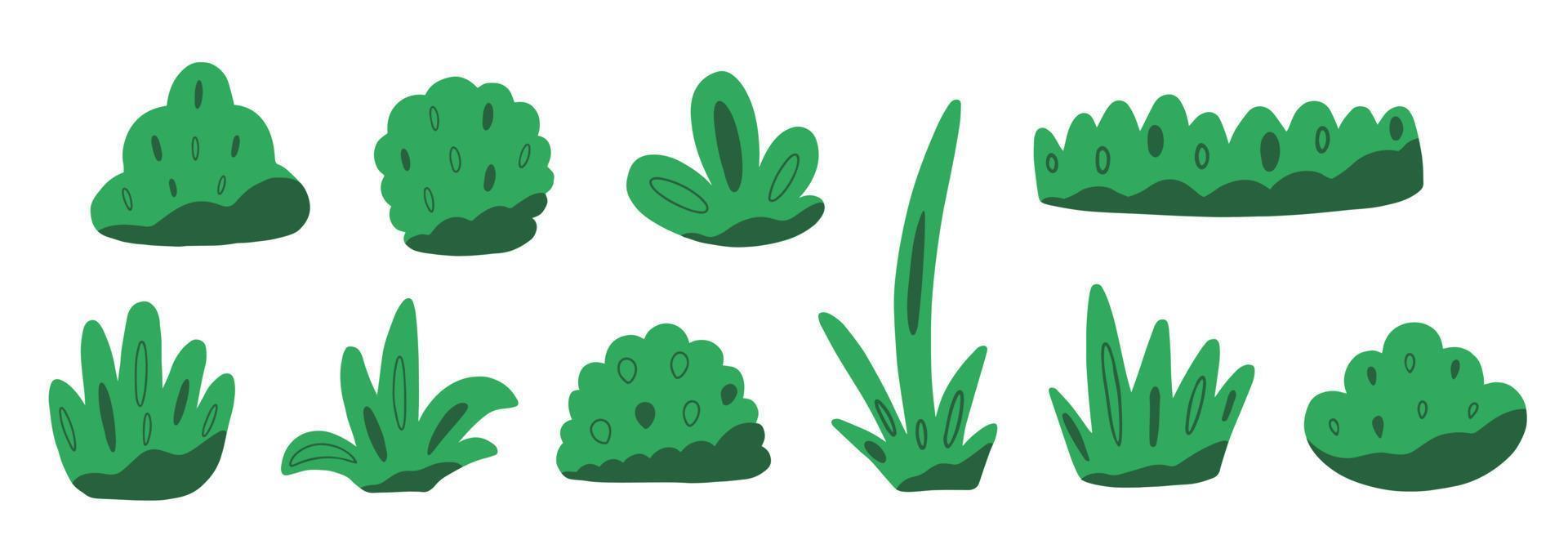 Simple bush set vector