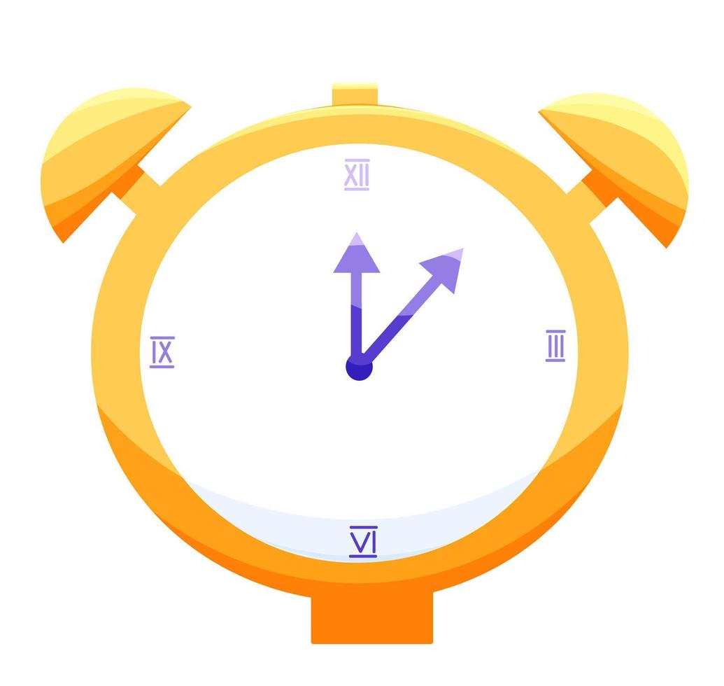 Clock alarm in cartoon style vector