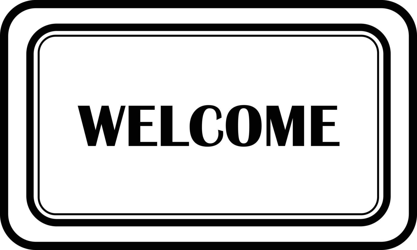 floor mat icon on white background. Welcome mat sign. flat style. vector