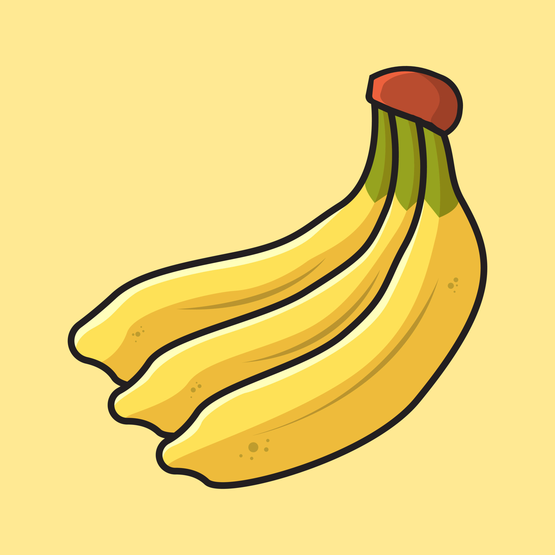 Banana Cartoon Line Isolated Icon Fresh Healthy Fruit Vector Illustration  20230863 Vector Art at Vecteezy