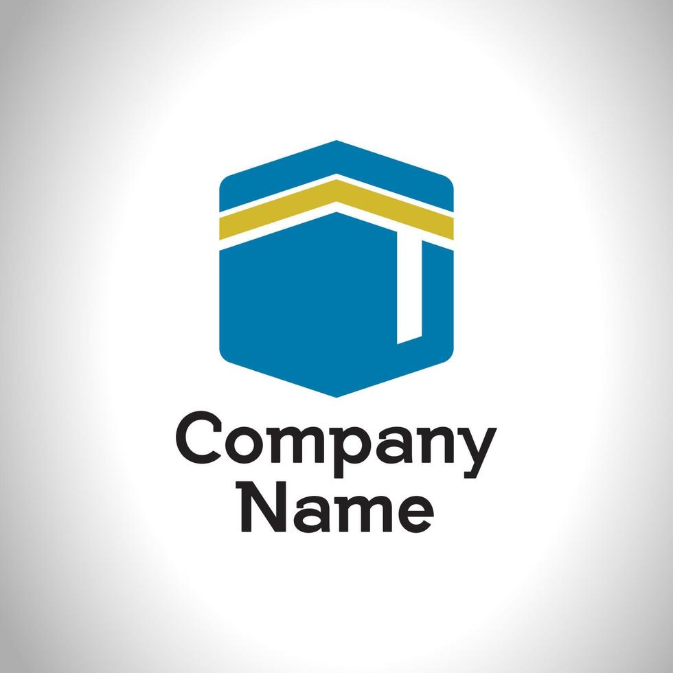 the Ka'bah concept logo in Mecca vector