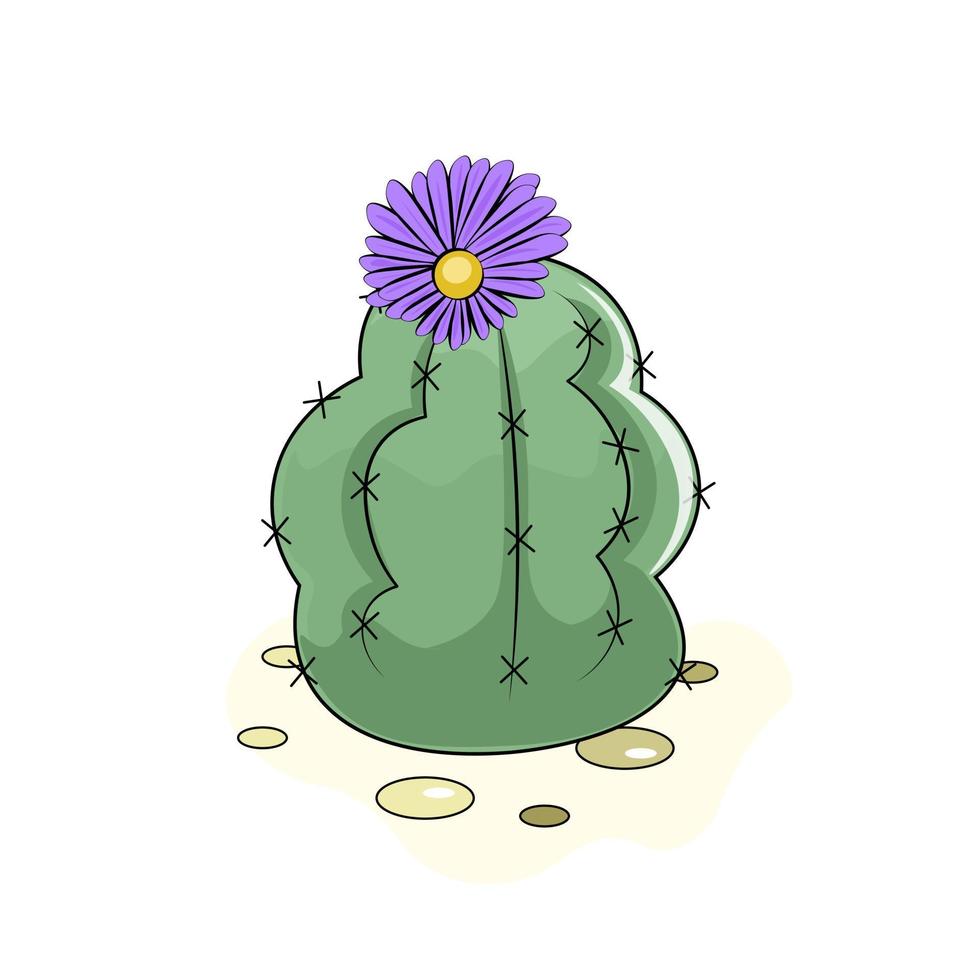 illustration of a green cactus vector