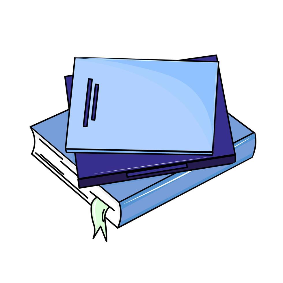 illustration of a stack of books vector