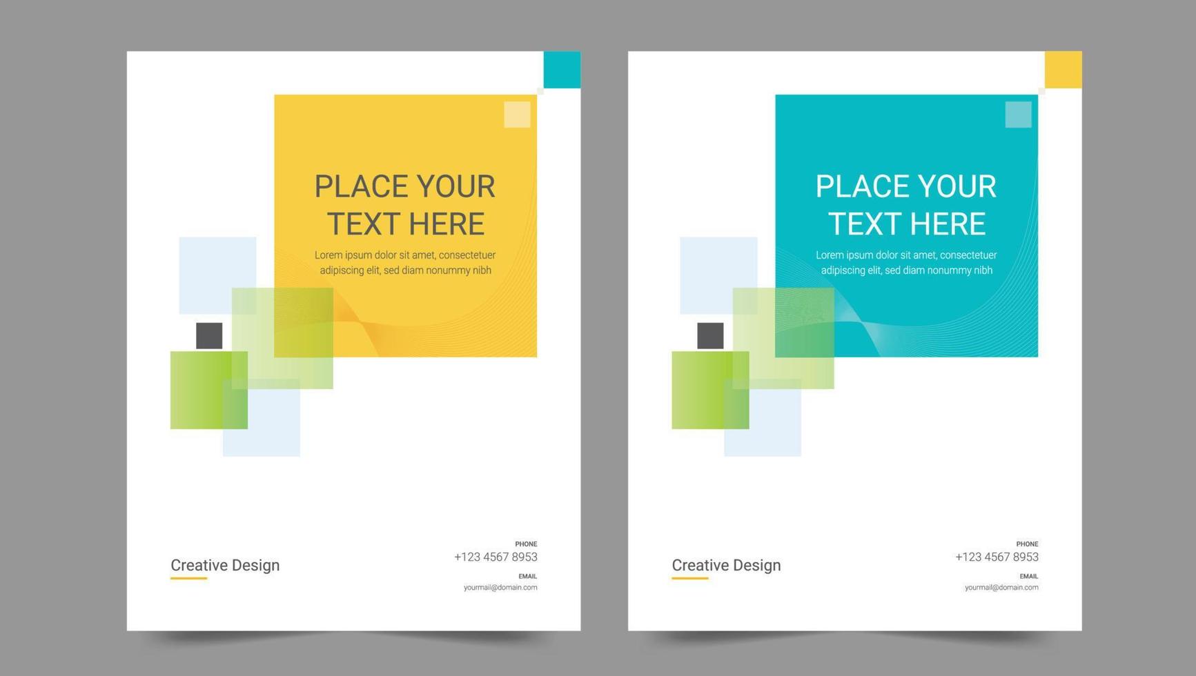 Cover template flyer design vector background