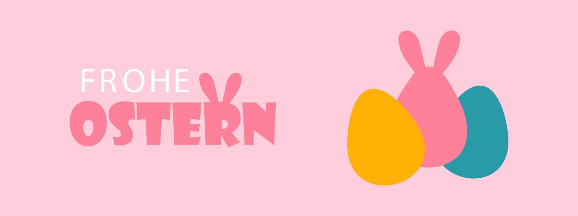 Happy Easter vector background with painted eggs