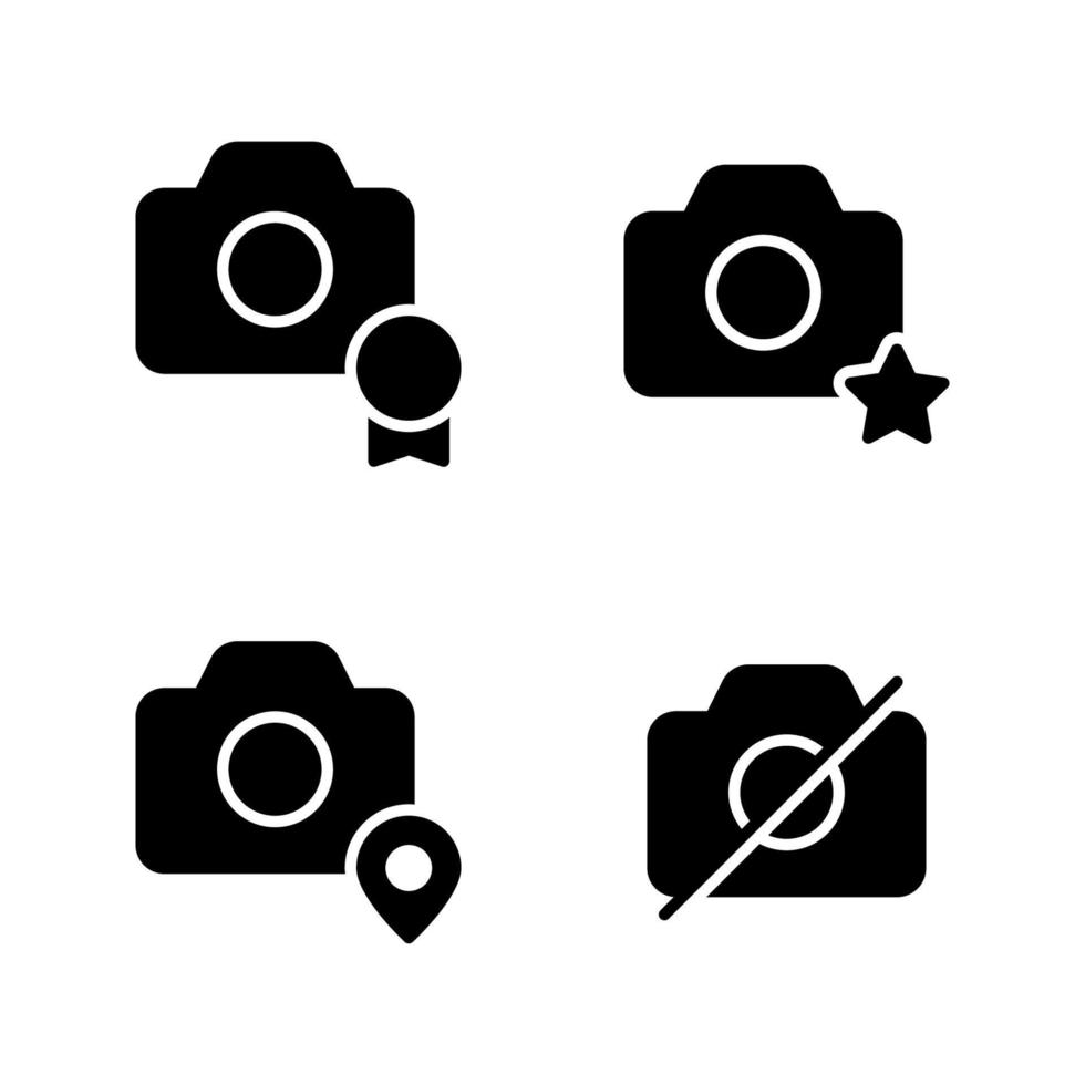 fotografía íconos colocar. imagen medalla, favorito, imagen alfiler, No cámara. Perfecto para sitio web móvil aplicación, aplicación iconos, presentación, ilustración y ninguna otro proyectos vector