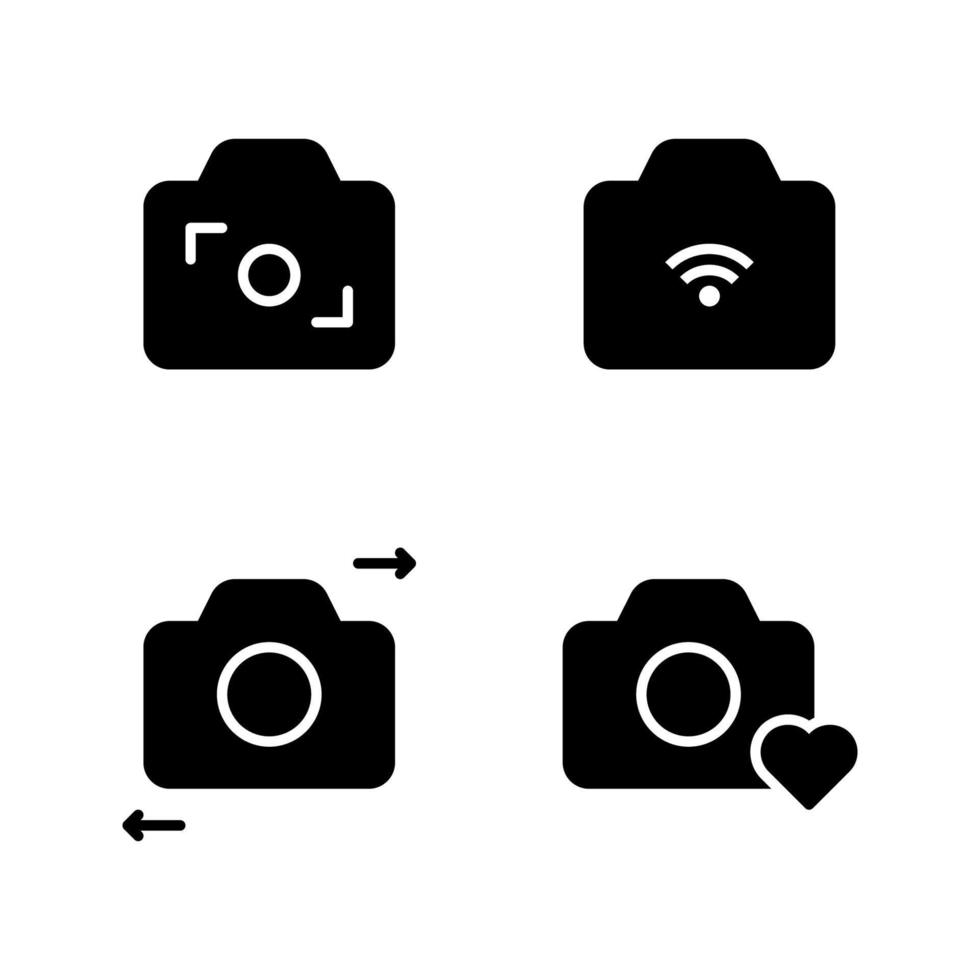 Photography icons set. Camera, photo, image, love. Perfect for website mobile app, app icons, presentation, illustration and any other projects vector