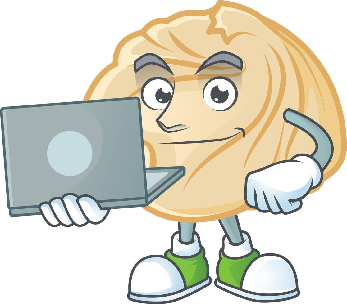 Dumpling cartoon character style vector