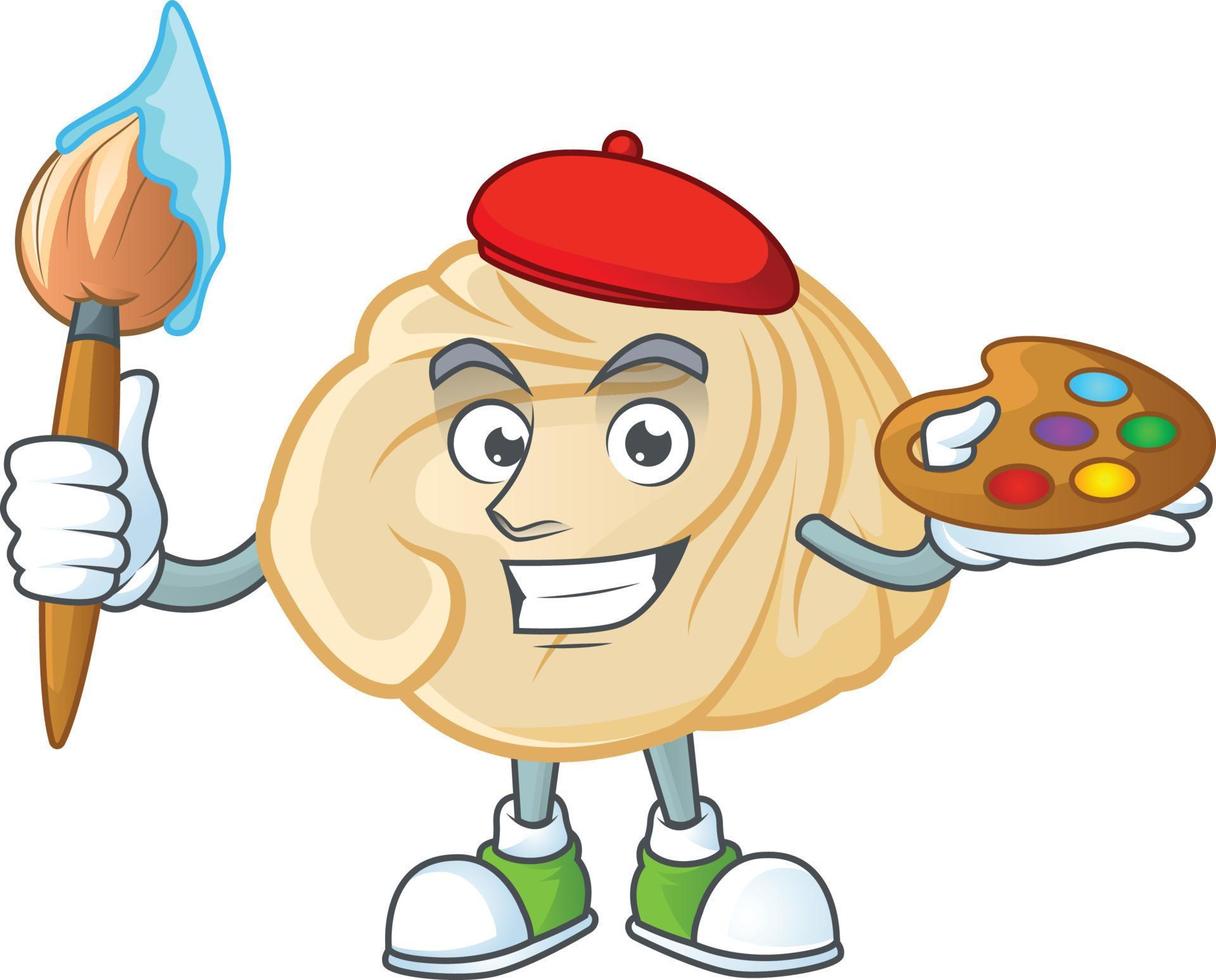 Dumpling cartoon character style vector