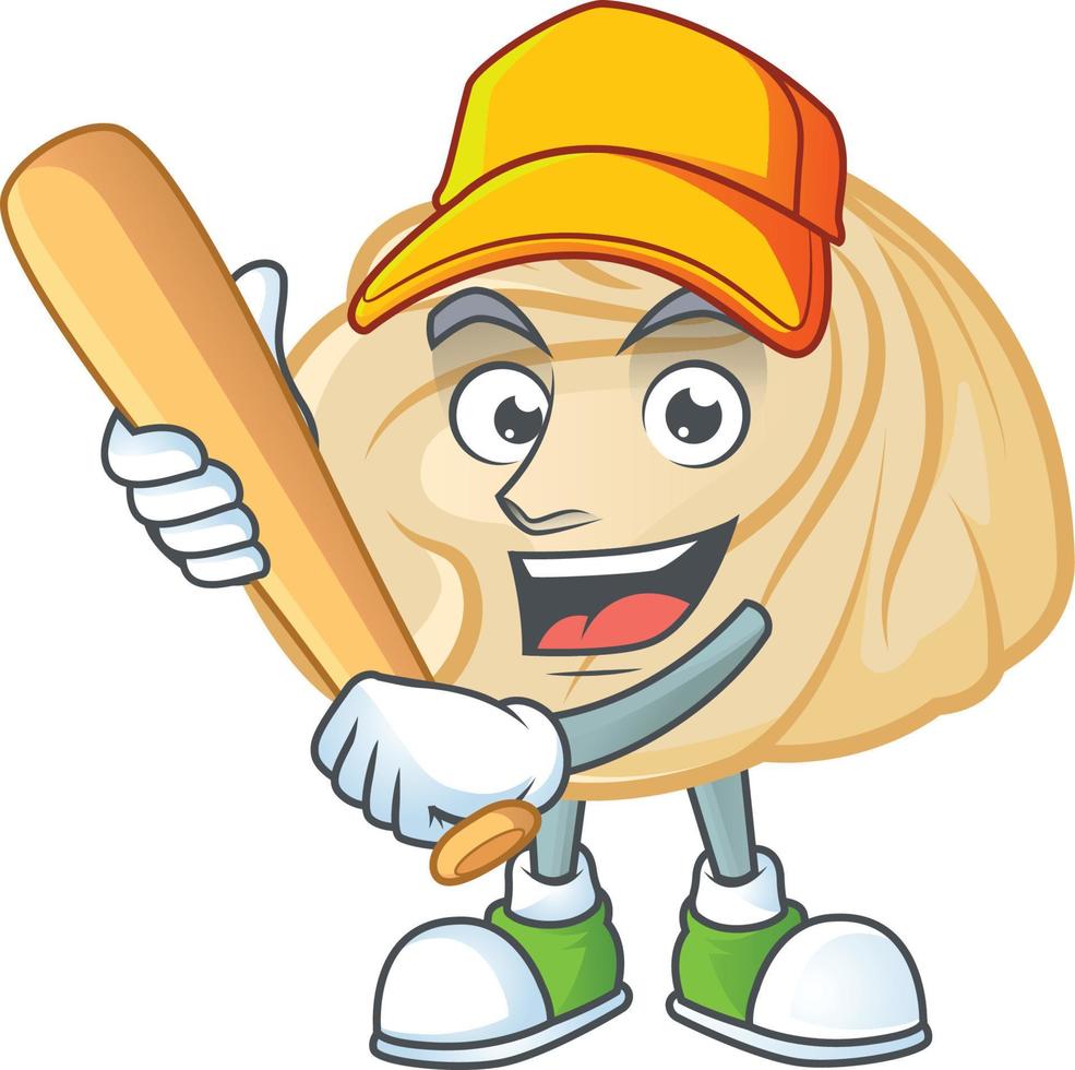 Dumpling cartoon character style vector
