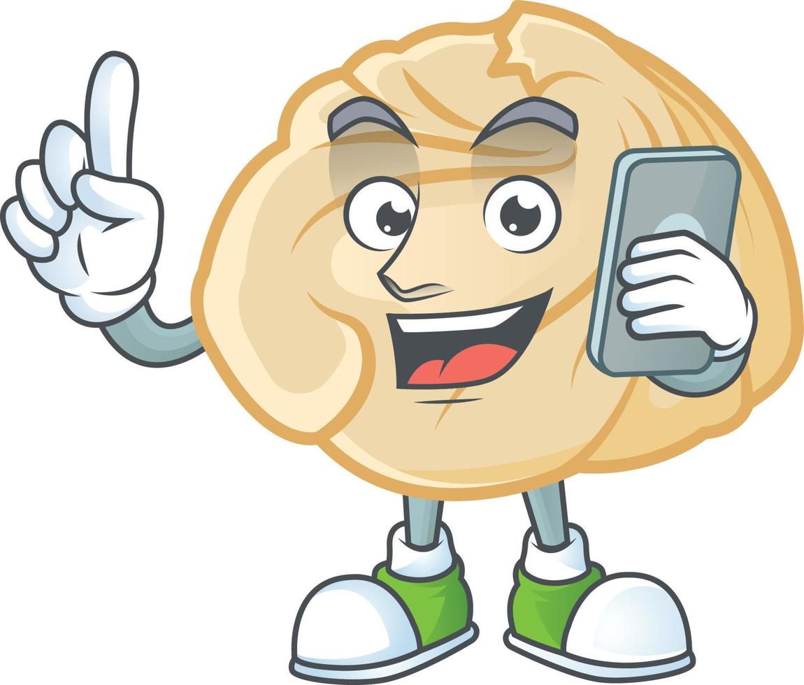 Dumpling cartoon character style vector